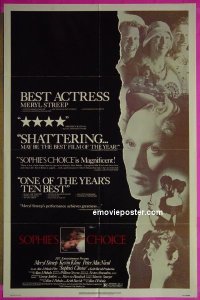 #8284 SOPHIE'S CHOICE critics 1sh '82 Streep 
