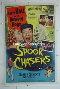 #2933 SPOOK CHASERS linen one-sheet '57 Bowery Boys