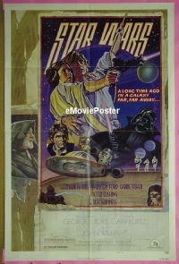 #589 STAR WARS Style D 1sh 1978 George Lucas classic, circus poster art by Struzan & White!