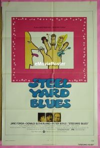 #8301 STEELYARD BLUES 1sh72 Fonda, Sutherland 