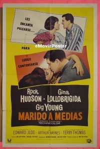 #408 STRANGE BEDFELLOWS Spanish 1sh'65 Hudson 