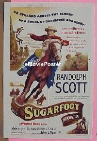 #452 SUGARFOOT 1sh '51 Randolph Scott 