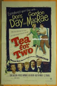 Q703 TEA FOR TWO one-sheet movie poster '50 Doris Day, Gordon MacRae