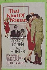 Q720 THAT KIND OF WOMAN one-sheet movie poster '59 Sophia Loren