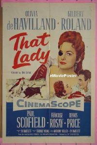 Q721 THAT LADY one-sheet movie poster '55 Olivia de Havilland