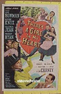 #437 THERE'S A GIRL IN MY HEART 1sh 49 Chaney 