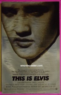 #4329 THIS IS ELVIS foil 1sh81 Elvis Presley! 