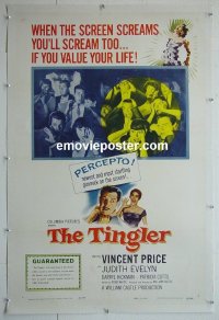 #2947 TINGLER linen one-sheet '59 Vincent Price