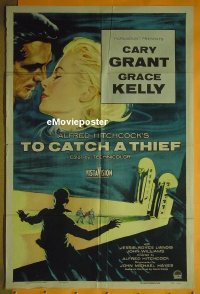 #715 TO CATCH A THIEF 1sh '55 Hitchcock,Kelly 