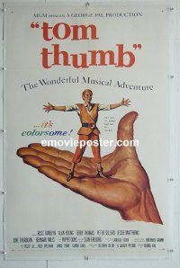 #2948 TOM THUMB linen one-sheet '58 George Pal, Tamblyn