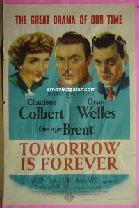 #1944 TOMORROW IS FOREVER 1sh '46 Colbert 