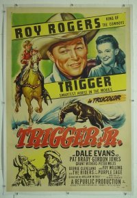 #084 TRIGGER JR linen 1sh '50 Roy Rogers 