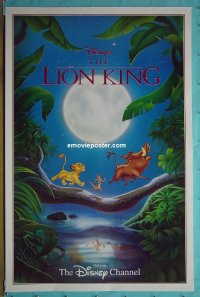 #2522 LION KING tv poster R1996 classic Disney cartoon set in Africa, Timon & Pumbaa!
