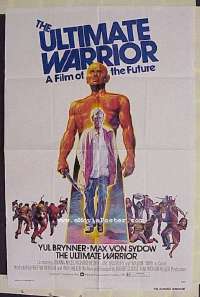 Q786 ULTIMATE WARRIOR one-sheet movie poster '75 Yul Brynner
