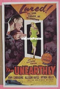 #494 UNEARTHLY 1sh '57 Allison Hayes 
