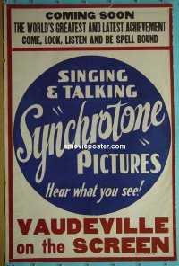 #2085 SYNCHROTONE PICTURES 1sh late 1920s 