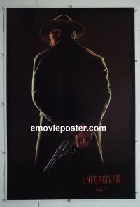 #2951 UNFORGIVEN linen teaser one-sheet '92 Eastwood