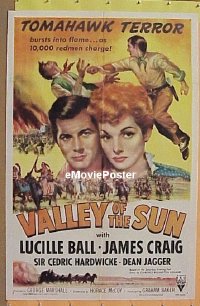 #479 VALLEY OF THE SUN 1sh R53 Lucille Ball 