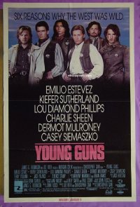 #8543 YOUNG GUNS video 1sh '88 Estevez, Sheen