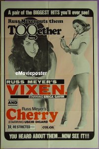 #2134 VIXEN/CHERRY 1sh '60s Russ Meyer 