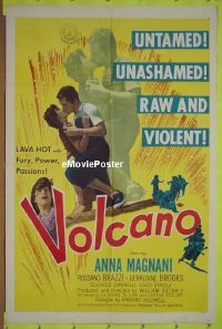 #503 VOLCANO 1sh 1953 Magnani, Brazzi