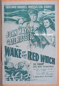 #505 WAKE OF THE RED WITCH 1sh R54 John Wayne 