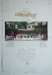 #2681 WEDDING paperbacked teaser one-sheet '78 Altman