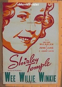 #492 WEE WILLIE WINKIE 1sh '37 Shirley Temple 