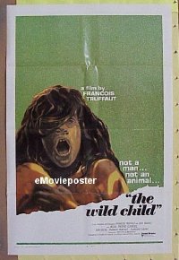 #259 WILD CHILD 1sh '70 Truffaut 