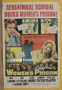 #622 WOMEN'S PRISON 1sh '54 Moore, Lupino 