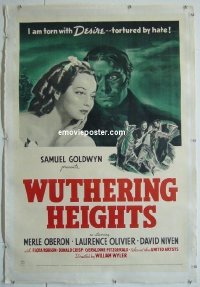 #0541 WUTHERING HEIGHTS linen 1sh '39 Olivier 