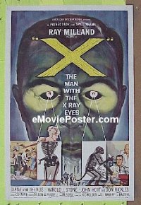 #543 X THE MAN WITH THE X-RAY EYES 1sh signed 