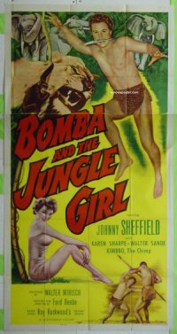 #6085 BOMBA & THE JUNGLE GIRL 3sh '53 Sheffield 