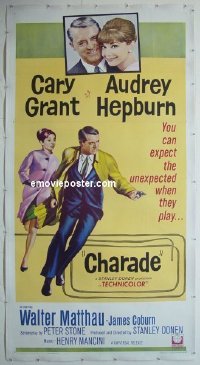 #0647 CHARADE linen 3sh '63 Grant, Hepburn 