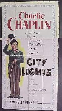 #071 CITY LIGHTS 3sh R50 Charlie Chaplin 