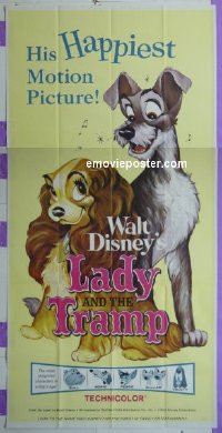 #7808 LADY & THE TRAMP 3sh R62 Walt Disney 