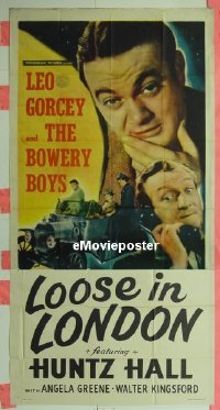 #448 LEO GORCEY & THE BOWERY BOYS stock 3sh 1948 Leo Gorcey & Huntz Hall, Loose in London!