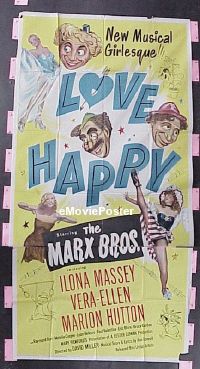 #054 LOVE HAPPY 3sh '49 Marx Brothers 
