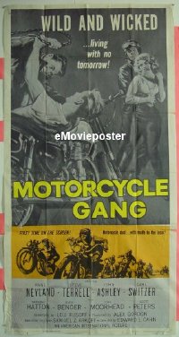 #453 MOTORCYCLE GANG 3sh '57 biker classic! 