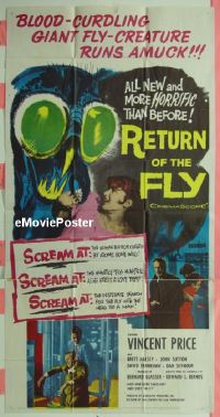 #370 RETURN OF THE FLY 3sh '59 Vincent Price 