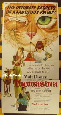 #018 3 LIVES OF THOMASINA 3sh '64 Disney 