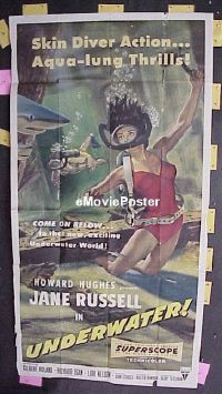 #269 UNDERWATER 3sh '55 sexy Jane Russell! 