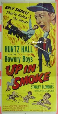 #406 UP IN SMOKE 3sh '57 Bowery Boys 
