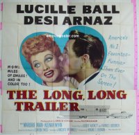 #0214 LONG, LONG TRAILER 6sh '54 Lucille Ball 