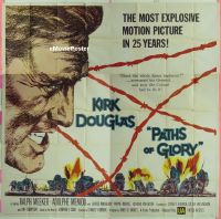 #274 PATHS OF GLORY 6sh '58 Kubrick, Douglas 