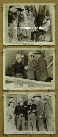 #7259 TRIGGER LAW 3 8x10s '44 Hoot Gibson 