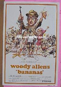 #4632 BANANAS 1sh R80 Woody Allen, Lasser 