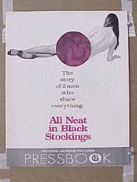 g027 ALL NEAT IN BLACK STOCKINGS vintage movie pressbook '69 Victor Henry