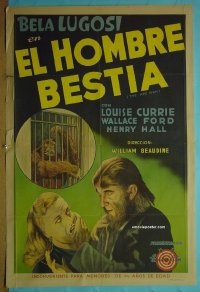 #6310 APE MAN Argentinean '43 Bela Lugosi 