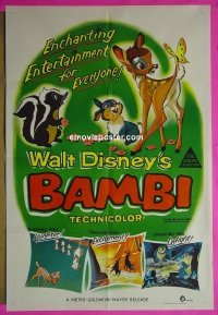#8043 BAMBI Aust 1sh R71 Walt Disney classic 